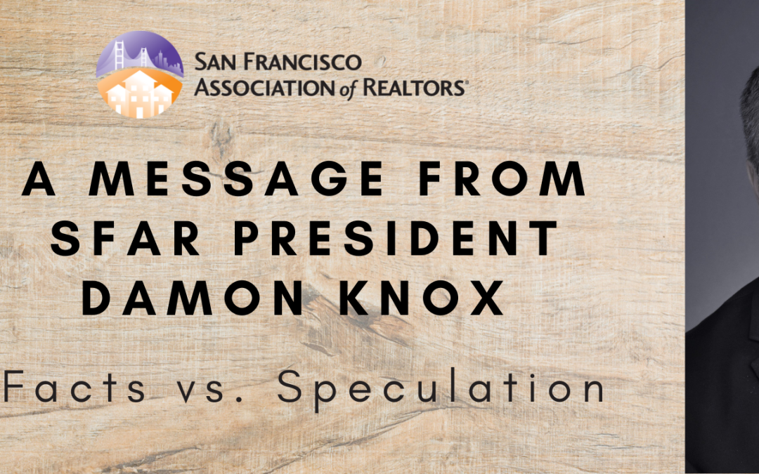 A Message From SFAR President Damon Knox